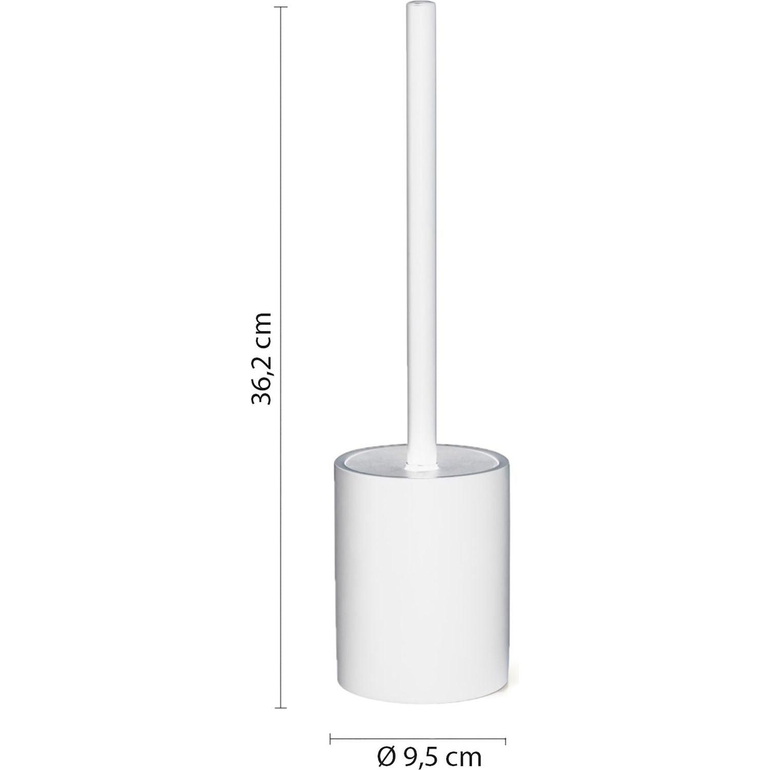 GEDY - Portascopino bagno Brenda Bianco matt - h36,2 x diametro 9,5 cm